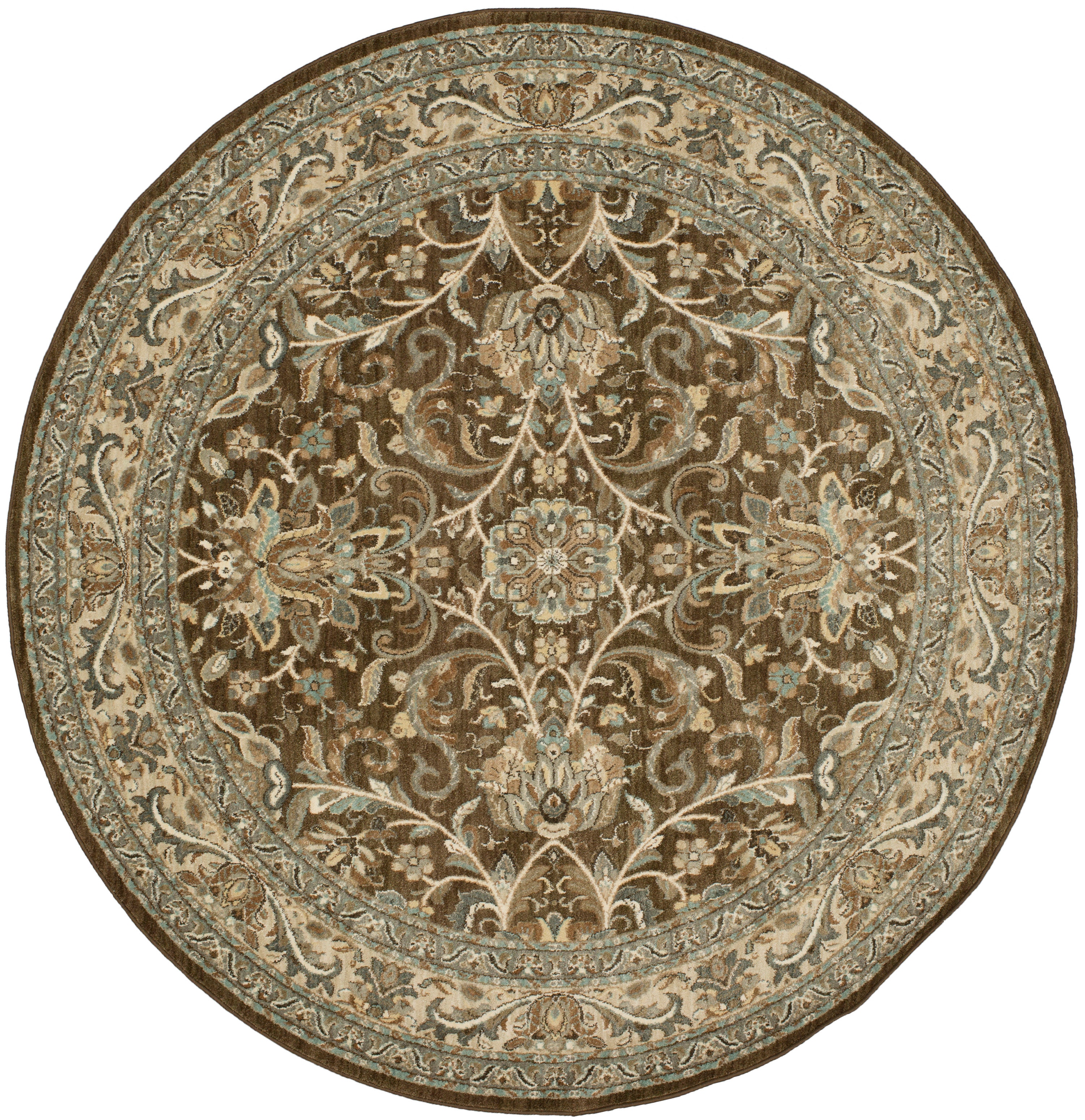Karastan Area Rugs Euphoria Newbridge Brown 8'ROUND Round Rug